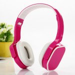 Wholesale High Quality Stereo Headphone with Mic TV09 (Hot Pink)